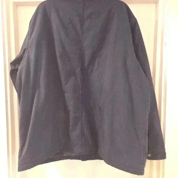 Canvas Flannel Lined Insulated Barn Jacket Chore Coat Blue Mens Size 2X - Picture 2 of 14